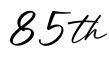 单词85th书写
