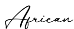 单词African书写