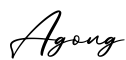 单词Agong书写