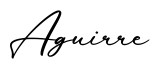 单词Aguirre书写