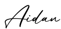 单词Aidan书写