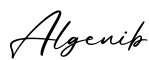 单词Algenib书写