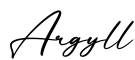 单词Argyll书写