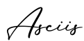 单词Asciis书写