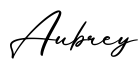 单词Aubrey书写