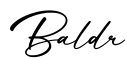 单词Baldr书写