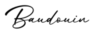 单词Baudouin书写