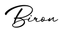 单词Biron书写