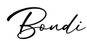 单词Bondi书写