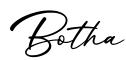 单词Botha书写