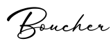 单词Boucher书写