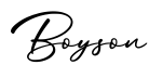 单词Boyson书写