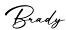 单词Brady书写