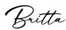 单词Britta书写