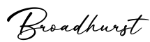 单词Broadhurst书写