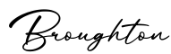 单词Broughton书写