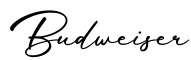 单词Budweiser书写