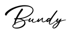 单词Bundy书写