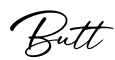 单词Butt书写