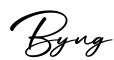 单词Byng书写