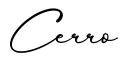 单词Cerro书写