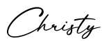 单词Christy书写