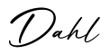 单词Dahl书写
