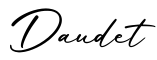 单词Daudet书写