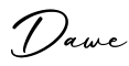 单词Dawe书写