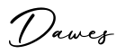 单词Dawes书写
