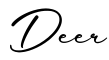 单词Deer书写