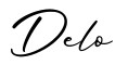 单词Delo书写