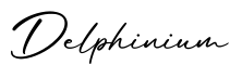 单词Delphinium书写