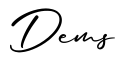 单词Dems书写