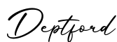 单词Deptford书写