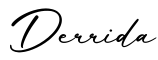 单词Derrida书写