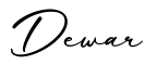 单词Dewar书写