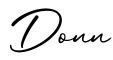 单词Donn书写