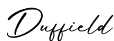 单词Duffield书写