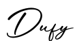 单词Dufy书写