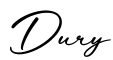 单词Dury书写