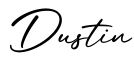 单词Dustin书写