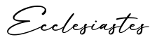 单词Ecclesiastes书写