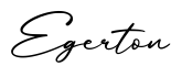 单词Egerton书写