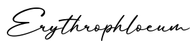 单词Erythrophloeum书写