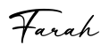 单词Farah书写