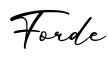 单词Forde书写