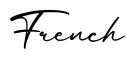 单词French书写