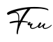 单词Fru书写
