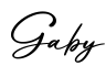 单词Gaby书写